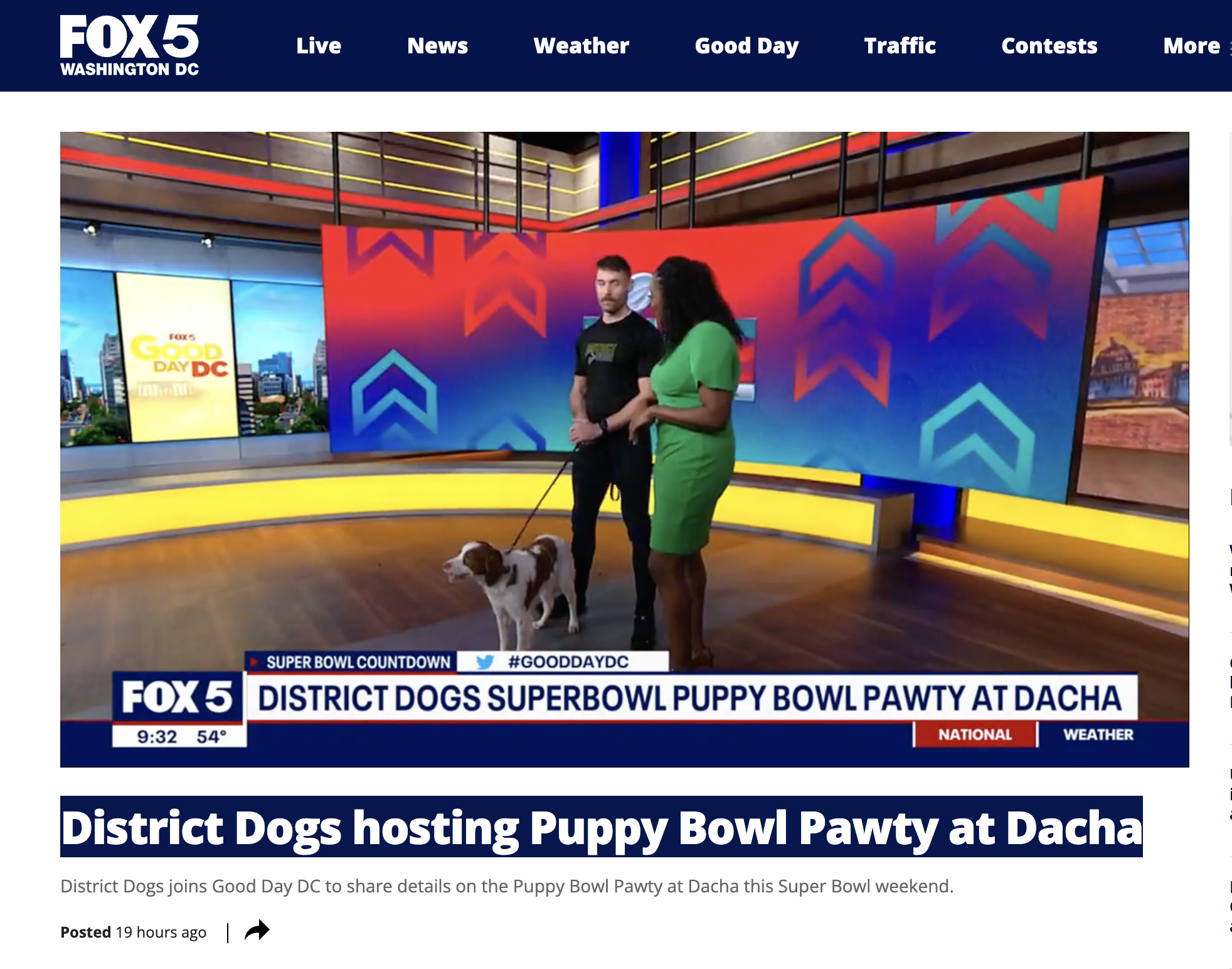 District Dogs on Fox 5